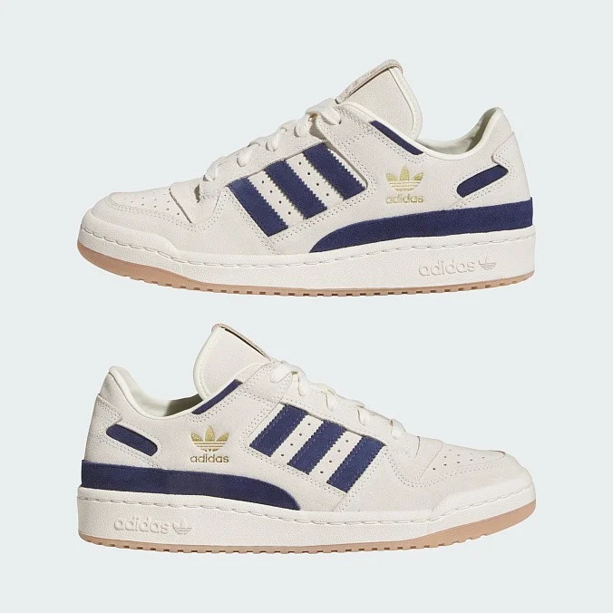 Кроссовки adidas Originals Forum Low CL Cream White/Dark Blue/Dark Blue