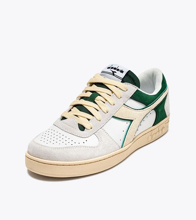 Кроссовки мужские Diadora Magic Basket Low Suede Leather White/Fogliage Green