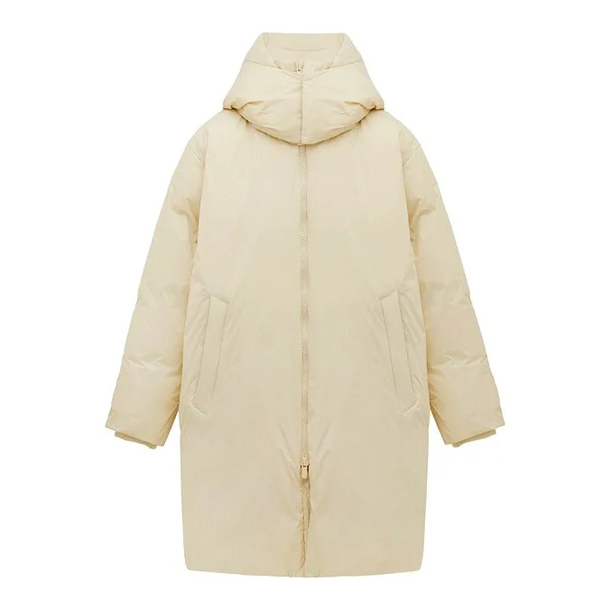 Оверсайз пуховик женский SHU бежевый