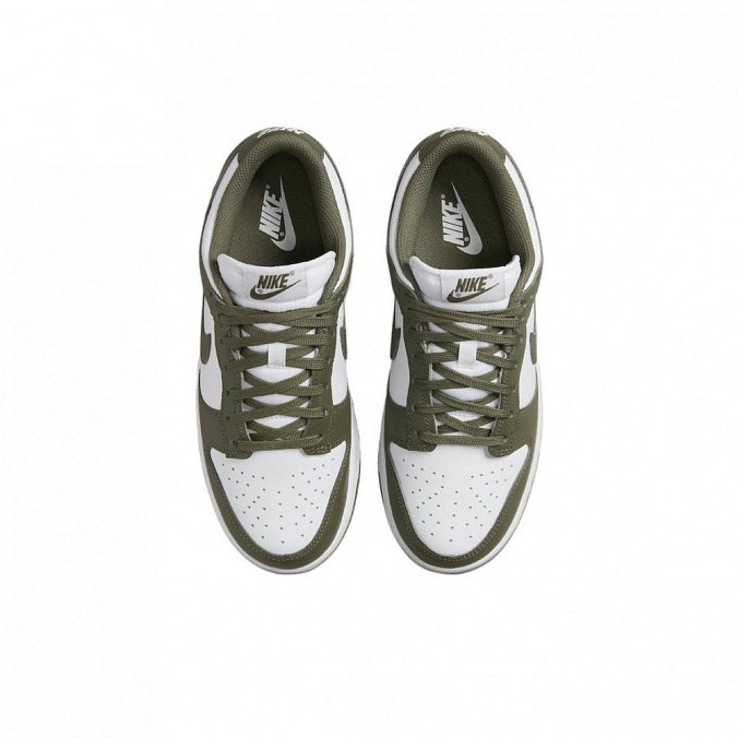 Кроссовки женские Nike Dunk Low White/Medium Olive/White