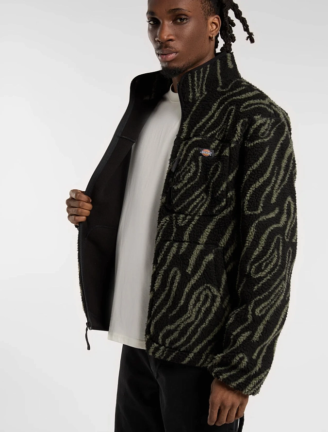 Куртка флисовая Dickies Mount Hope Printed Fleece Black